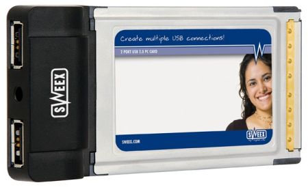 USB 2.0 2 x port PCMCIA